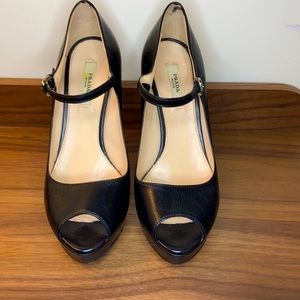 Prada leather platform Mary Janes